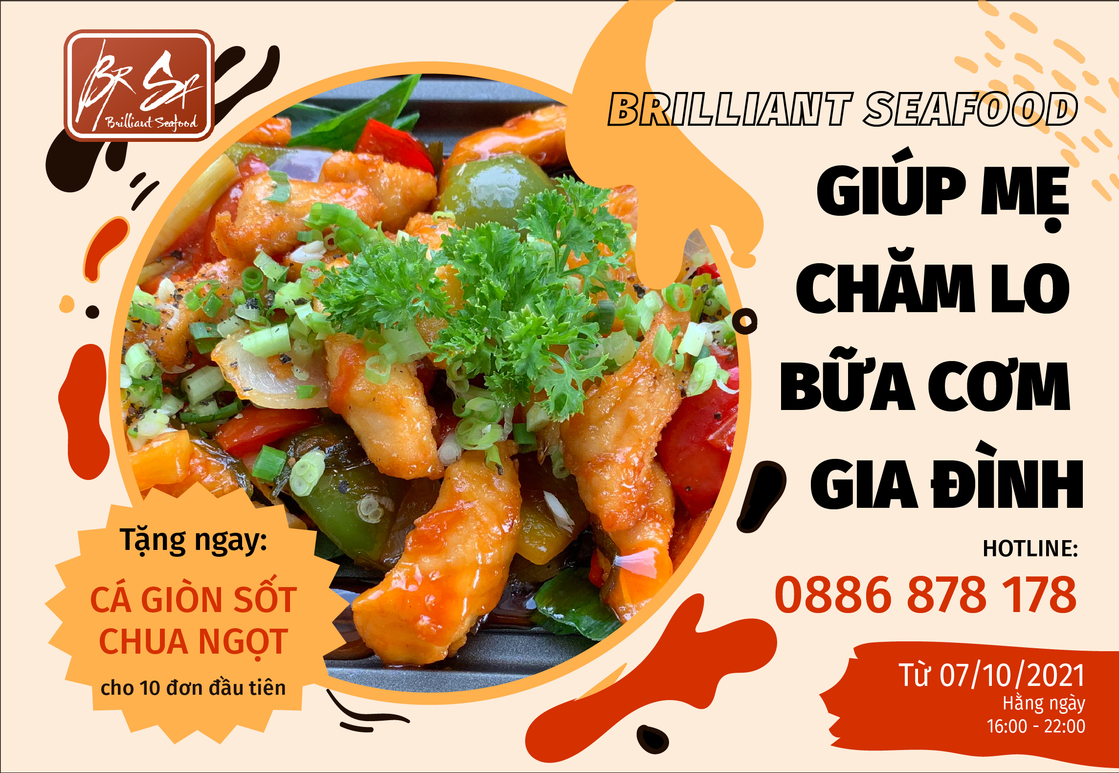 BRILLIANT SEAFOOD CÙNG MẸ CHĂM LO BỮA CƠM GIA ĐÌNH – MỞ BÁN MANG VỀ TỪ 07/10/2021